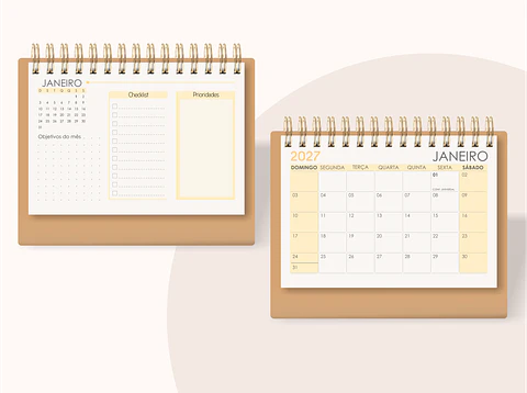 Calendário A6 - Horizontal 2027