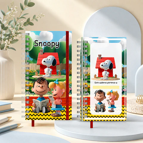 Caderno Slim Snoopy - Encadernação
