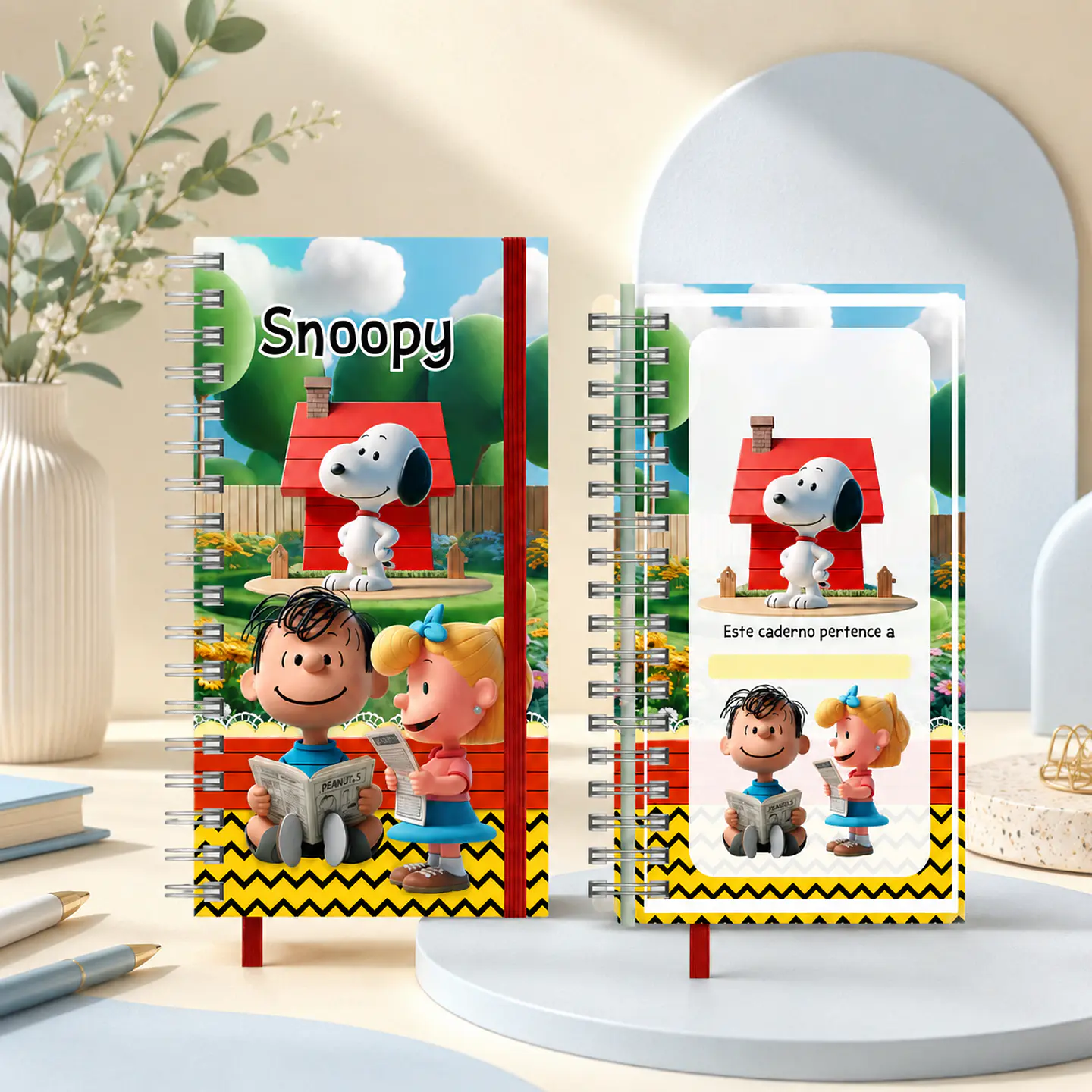 Caderno Slim Snoopy - Encadernação 1