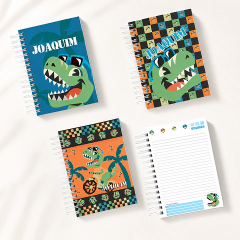 Caderno Dino Puket - Encadernação