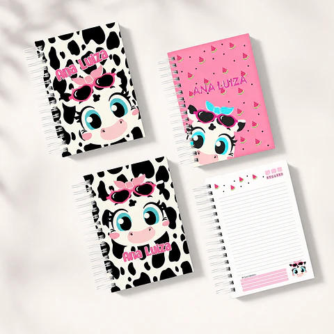 Caderno Vaca Puket - Encadernação