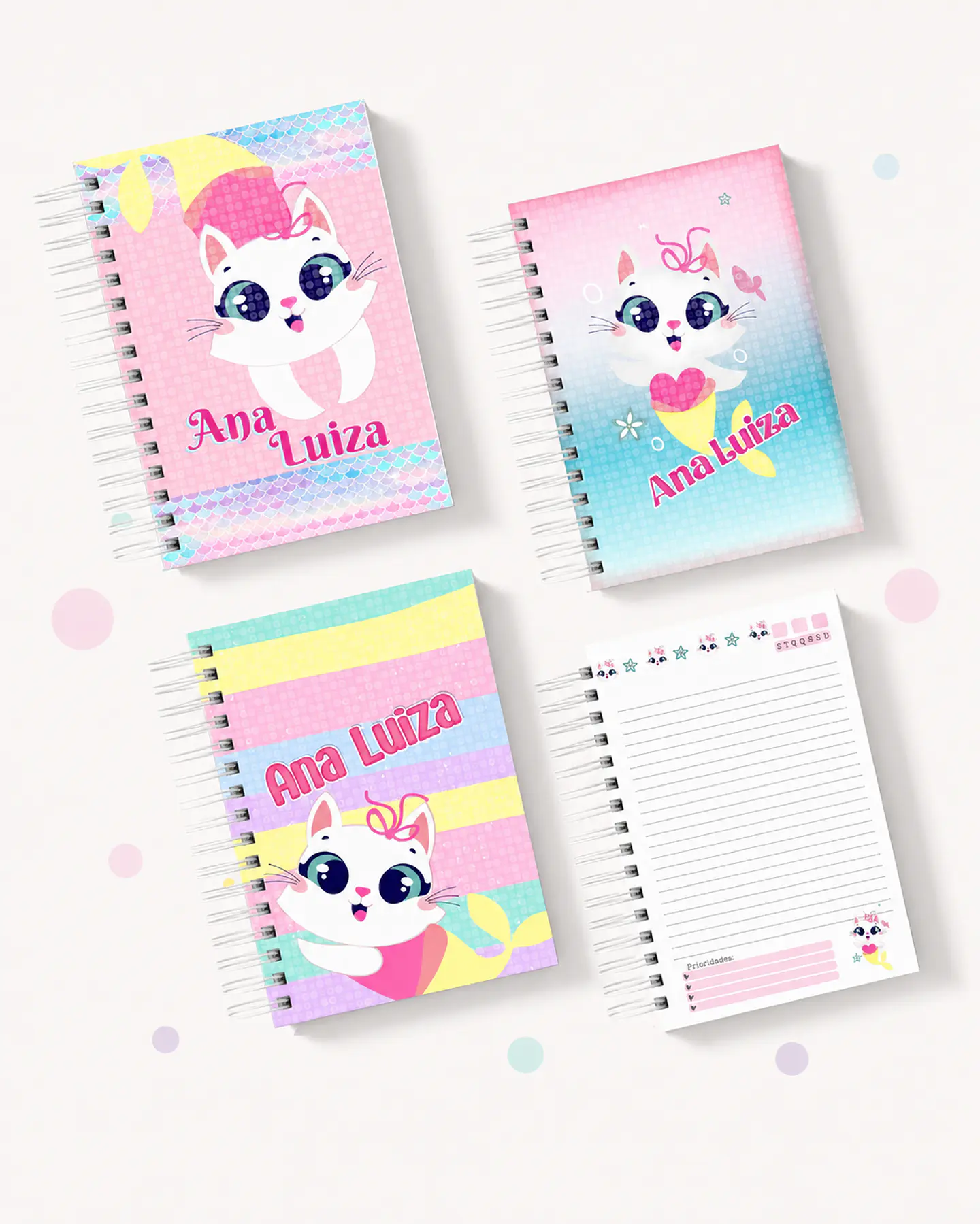 Caderno Gata Sereia Puket - Encadernação 1