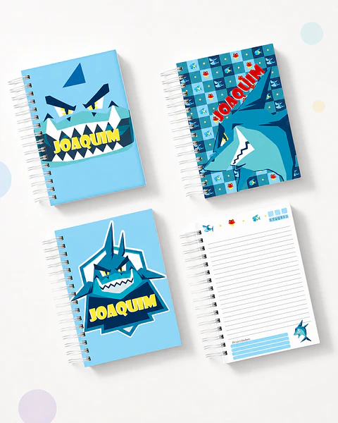 Caderno Tubarão Puket - Encadernação
