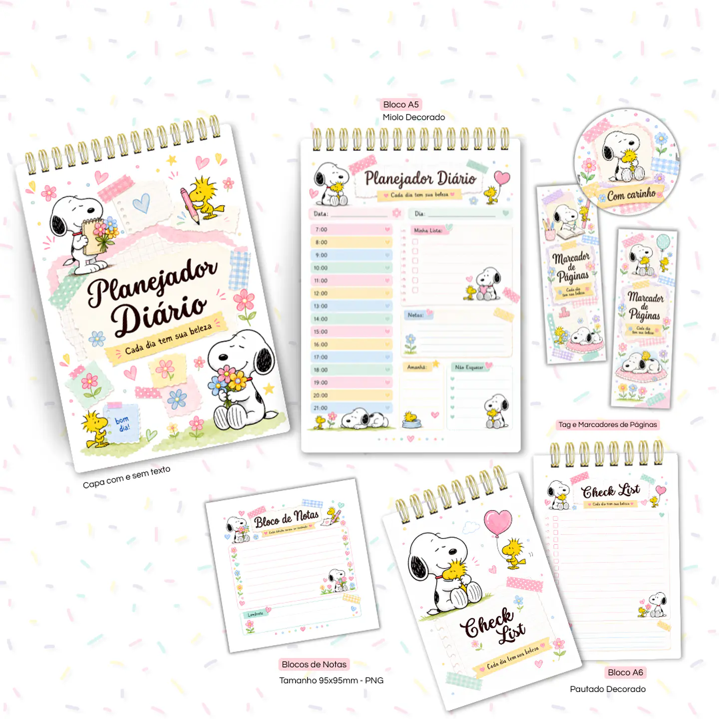Planejador Snoopy - Encadernação 1