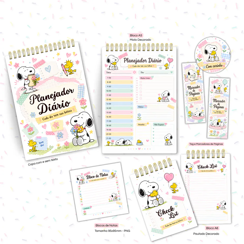 Planejador Snoopy - Encadernação 1
