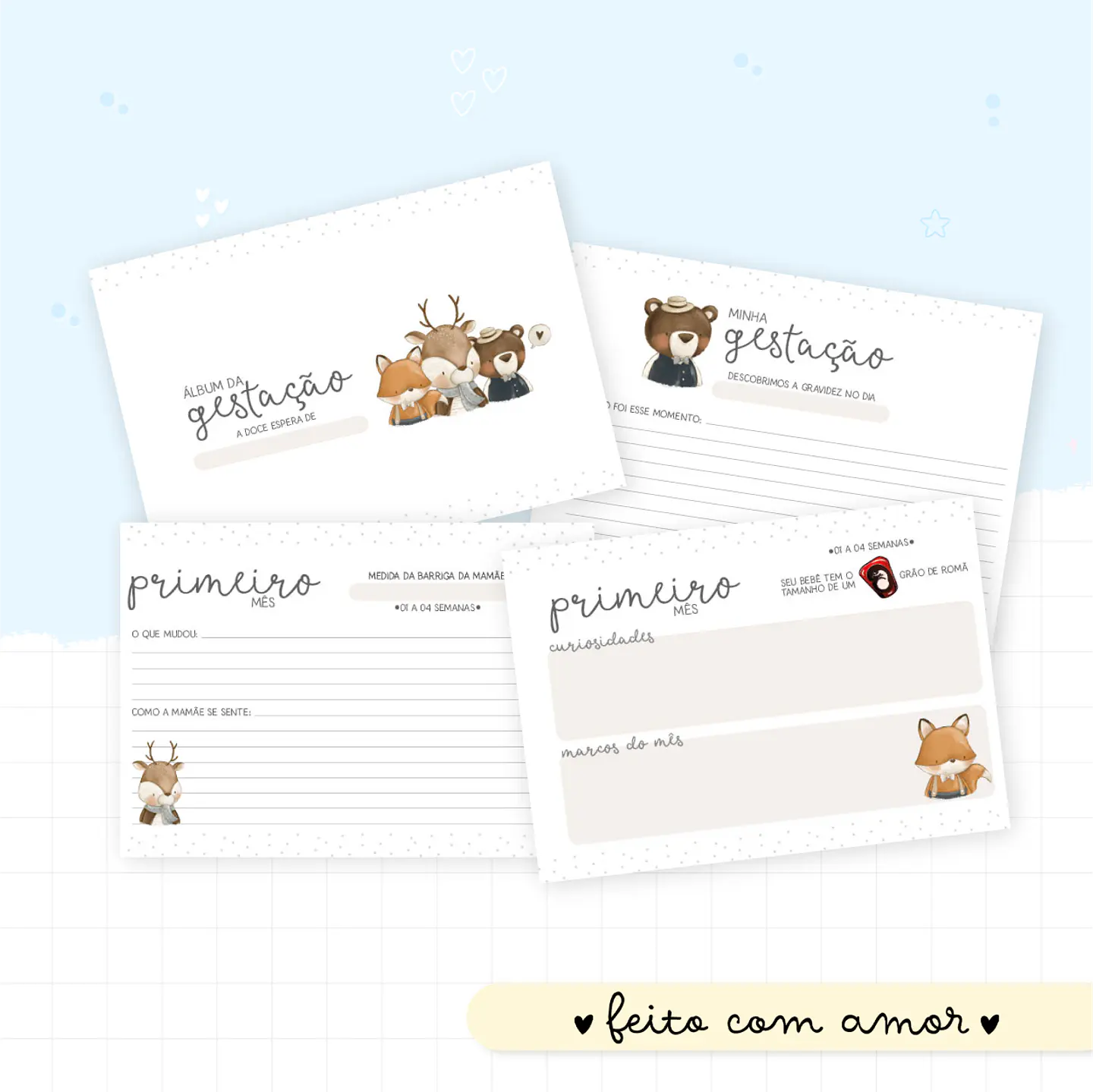 Animais Vintage - Kit Maternidade 9