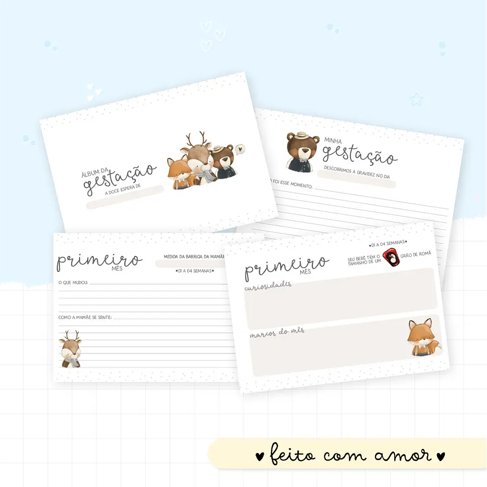 Animais Vintage - Kit Maternidade 9