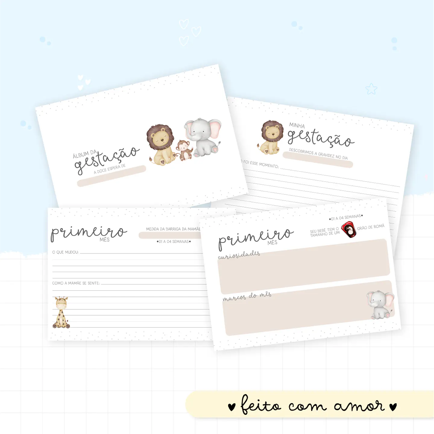 Animais Cute - Kit Maternidade 9