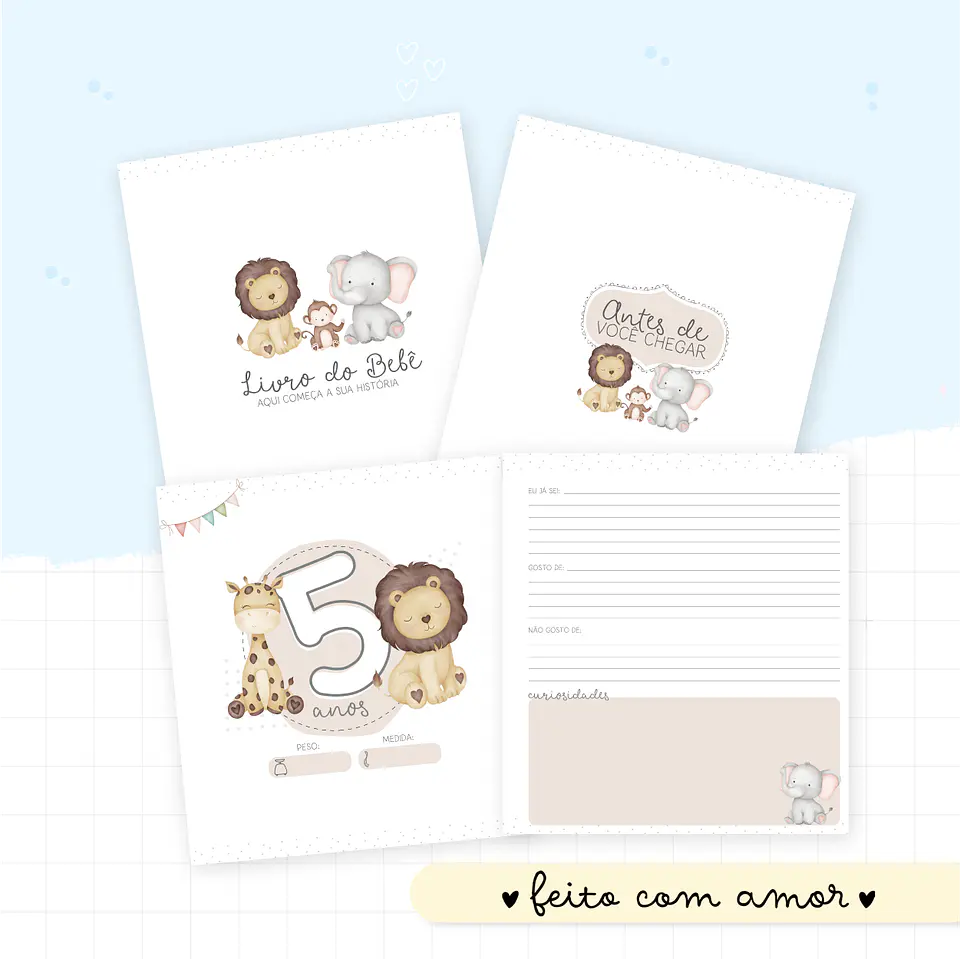 Animais Cute - Kit Maternidade 10