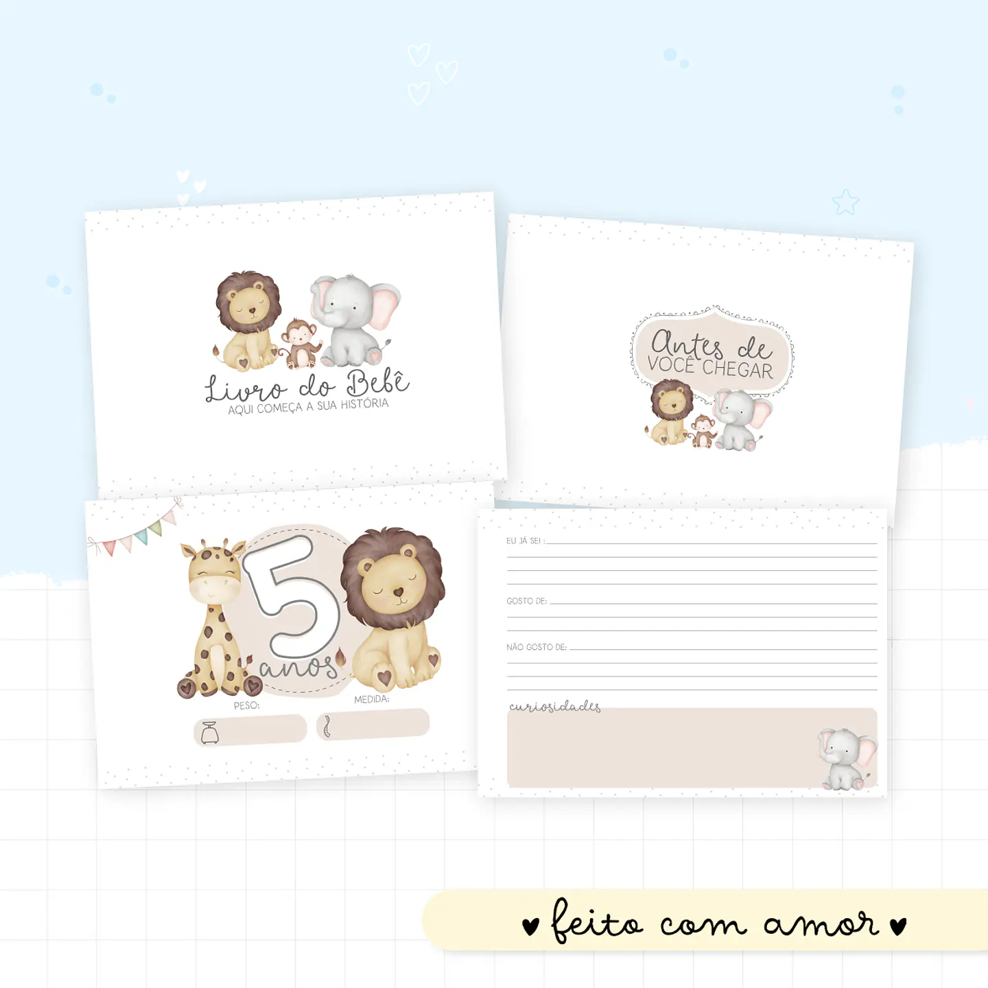 Animais Cute - Kit Maternidade 16
