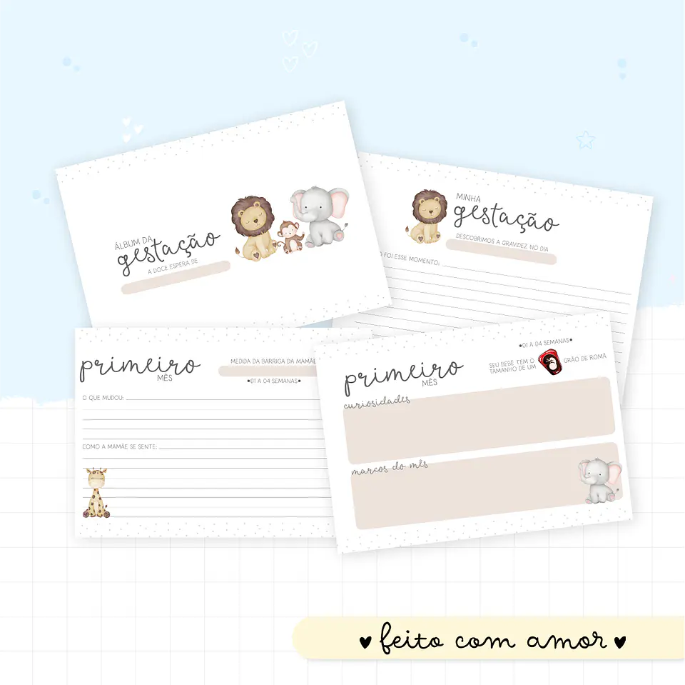 Animais Cute - Kit Maternidade 20