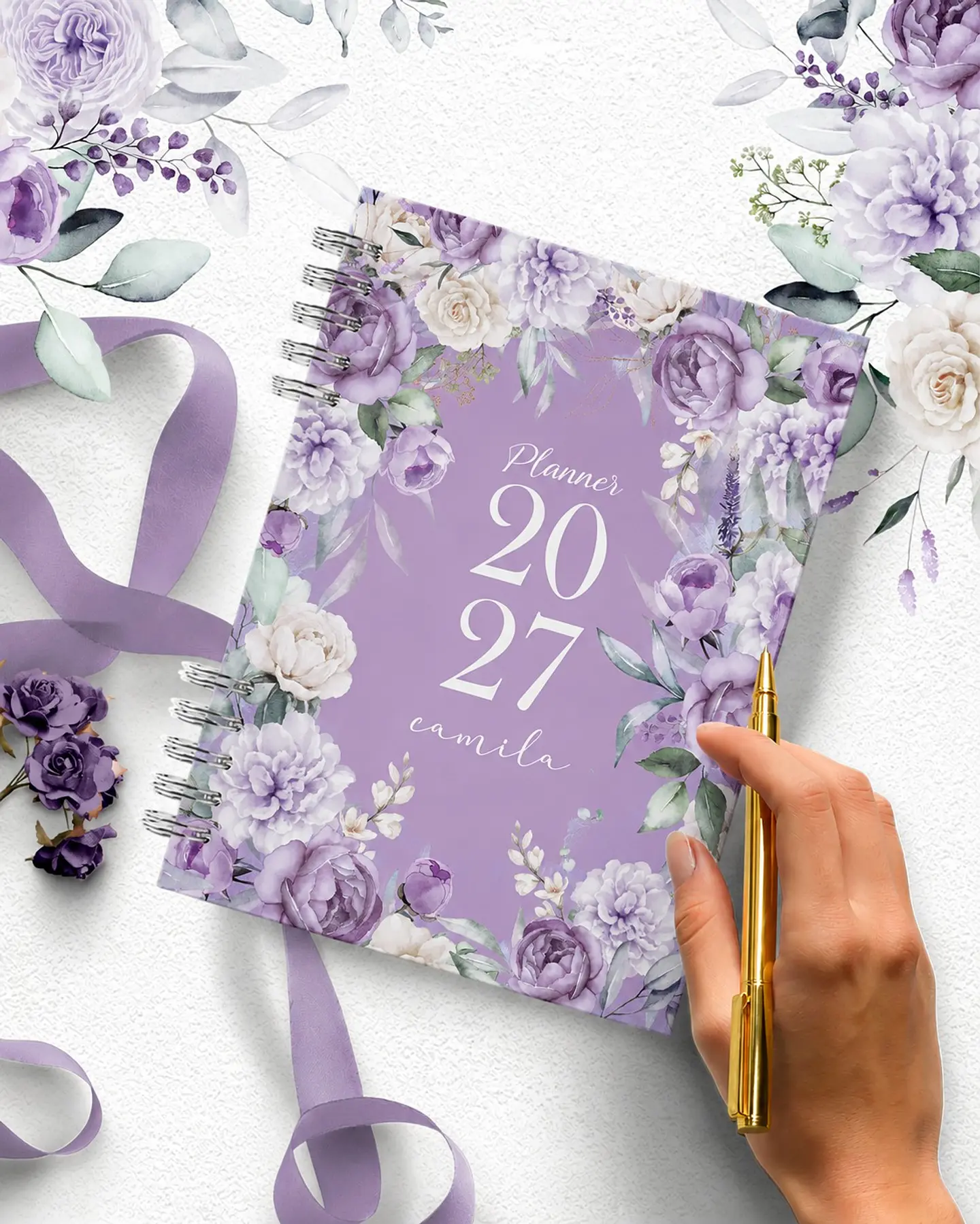 Planner 2027 Violeta - Encadernação 3