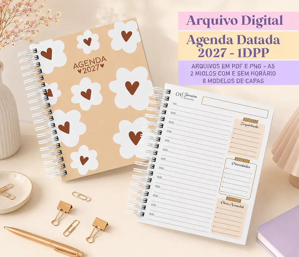 Agenda Datada 2027 Caramelo - 1DPP 1