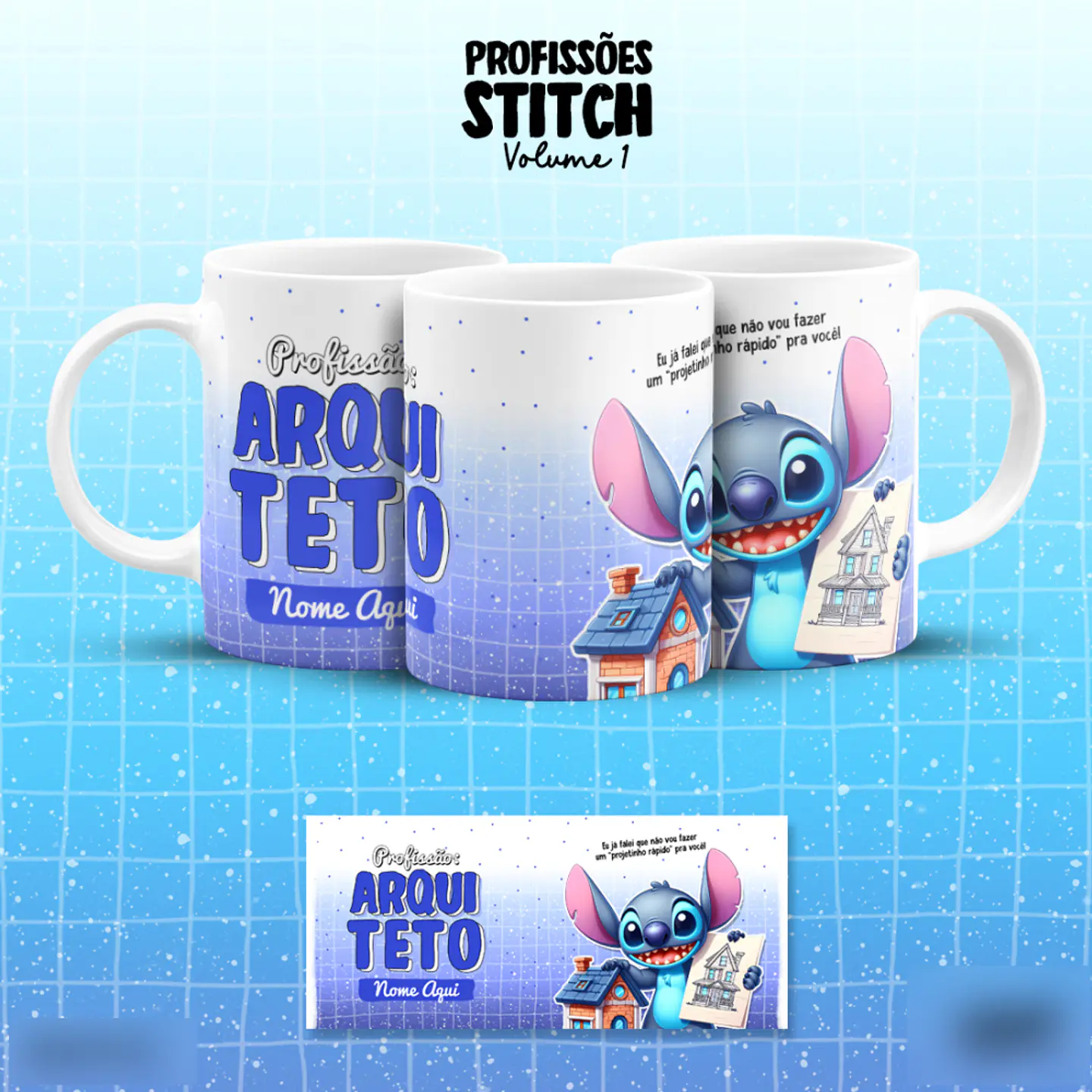 Stitch Profissões - Canecas 6