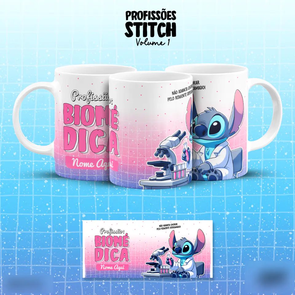 Stitch Profissões - Canecas 8