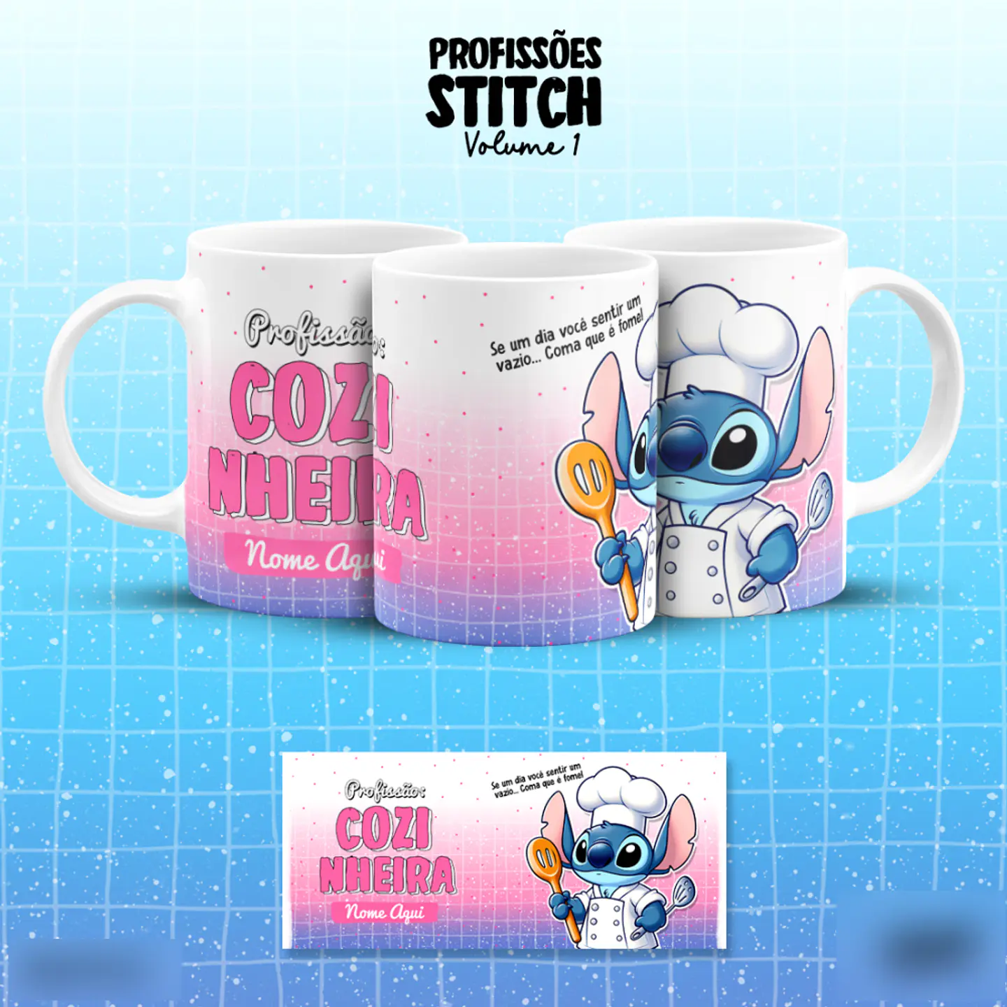 Stitch Profissões - Canecas 16