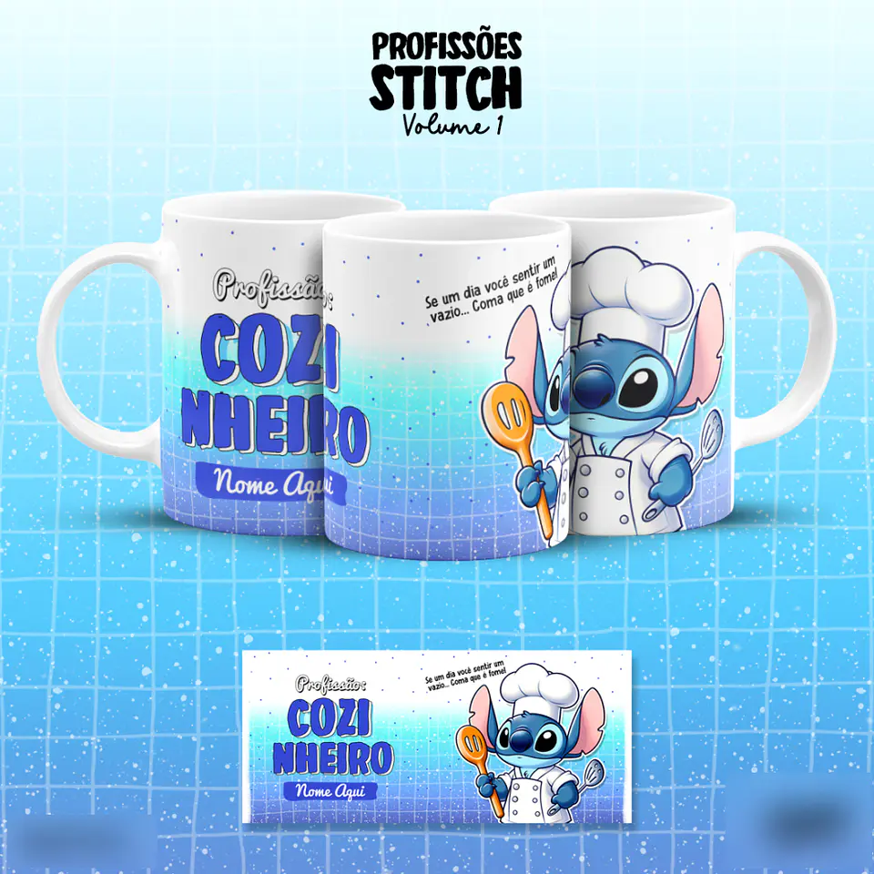 Stitch Profissões - Canecas 17