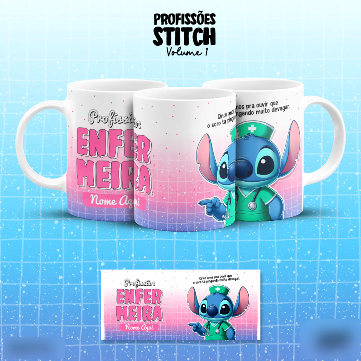 Stitch Profissões - Canecas 20