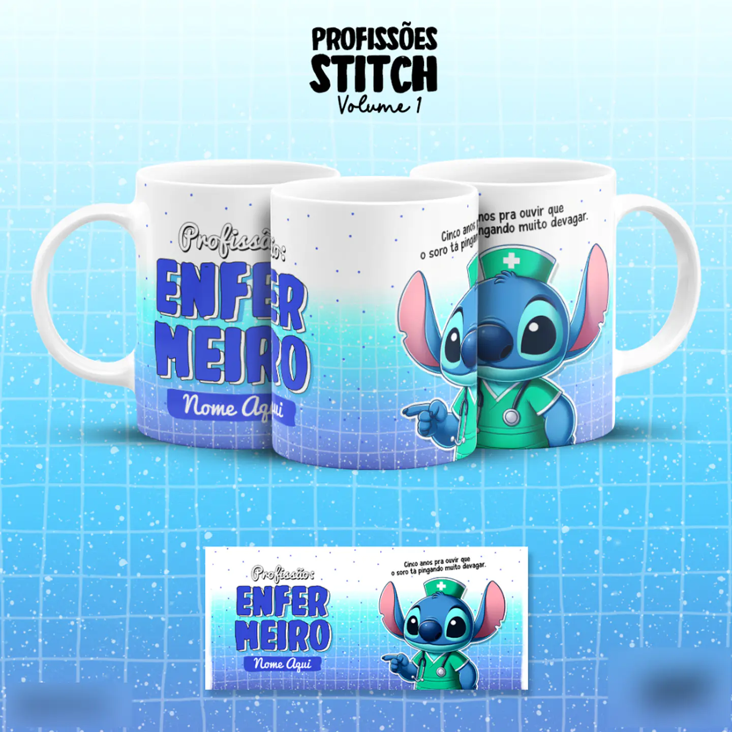 Stitch Profissões - Canecas 21