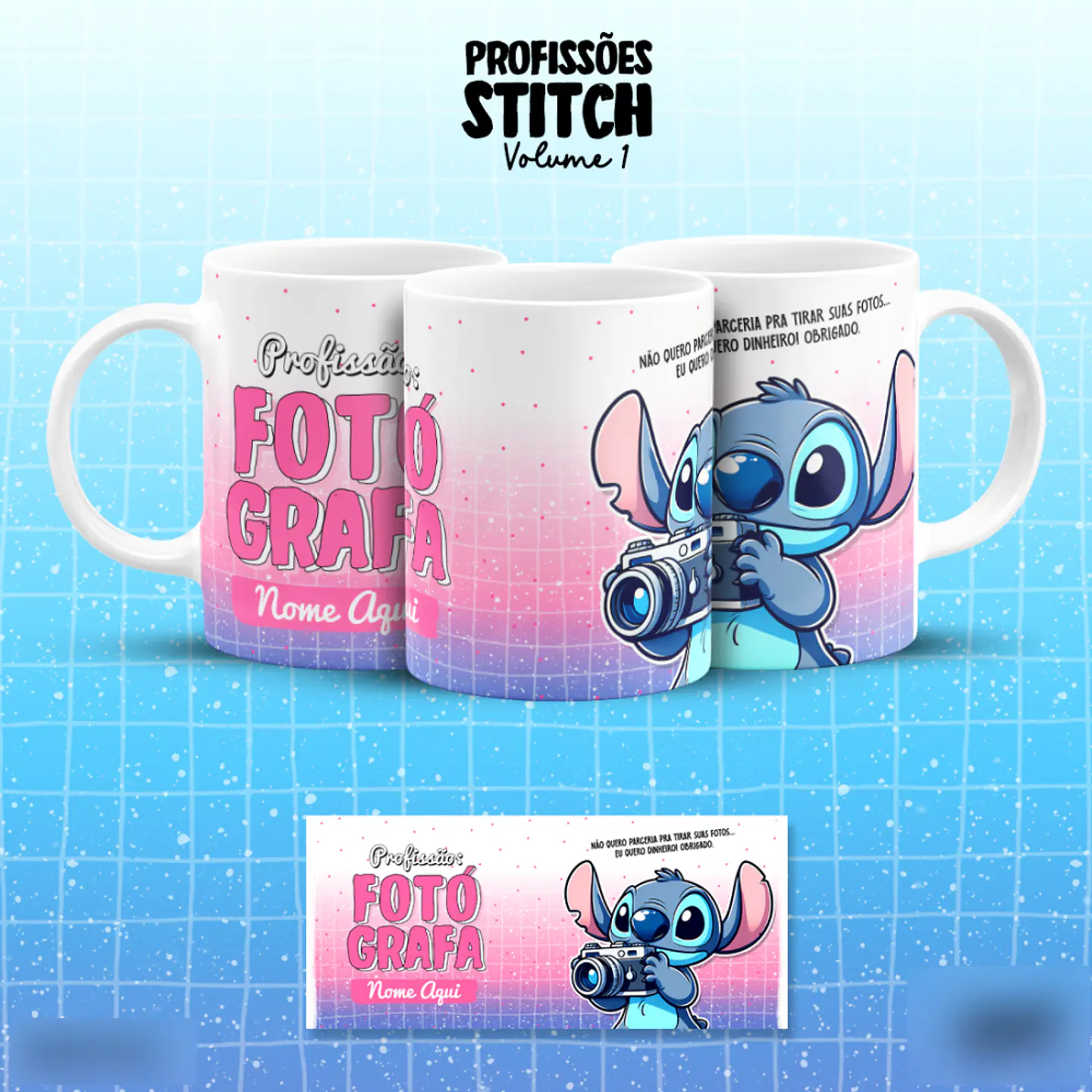 Stitch Profissões - Canecas 24