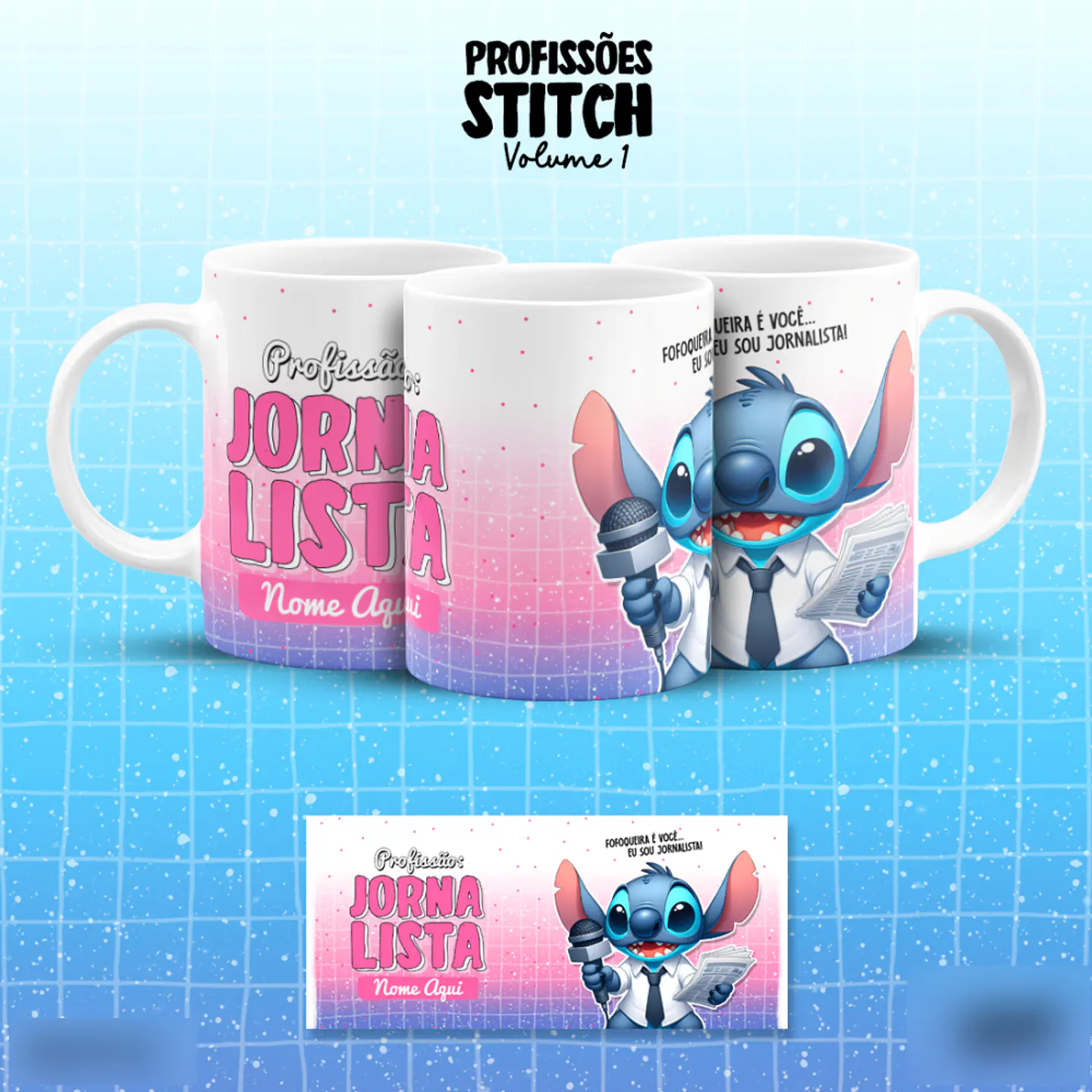 Stitch Profissões - Canecas 27