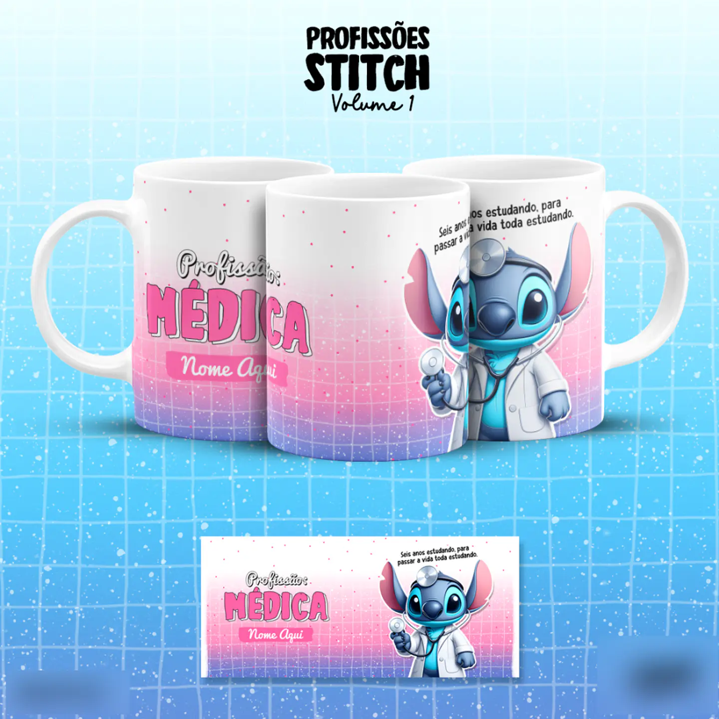 Stitch Profissões - Canecas 28