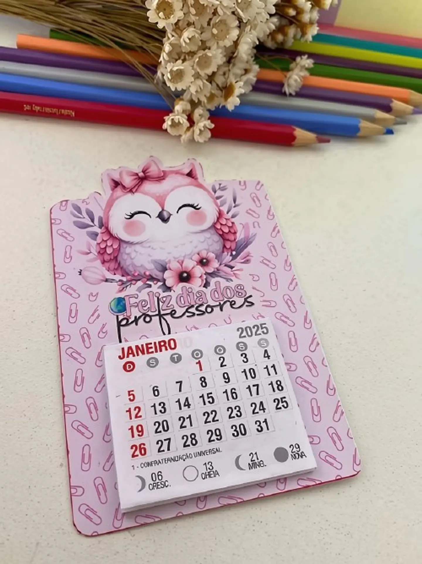 Card Post it ou Mini Calendário - Dia dos Professores 1