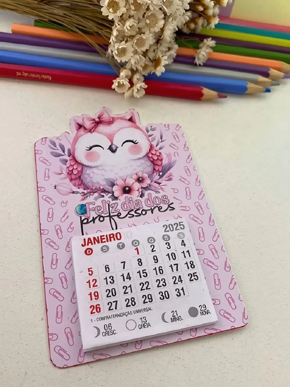 Card Post it ou Mini Calendário - Dia dos Professores 1