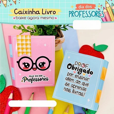 Caixinha Livro - Dia dos Professores