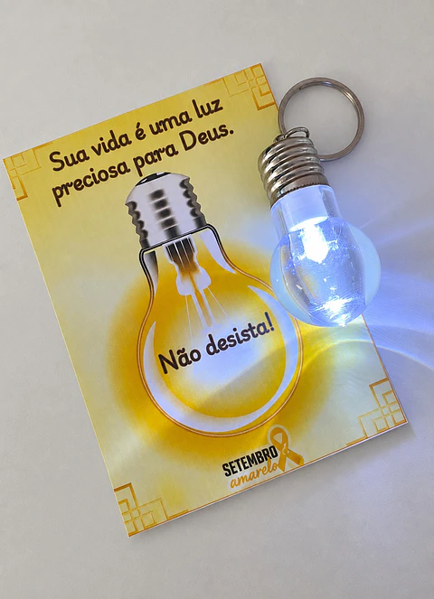 Cartão Lâmpada - Setembro Amarelo