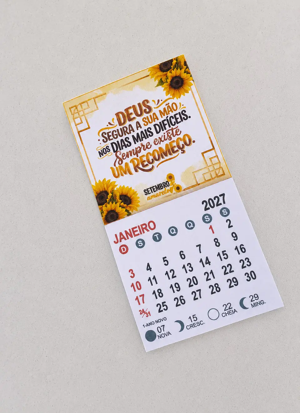 Porta Mini Calendário - Setembro Amarelo 1