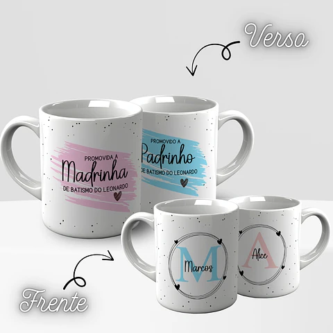 Caneca Convite para Padrinhos - Sublimação