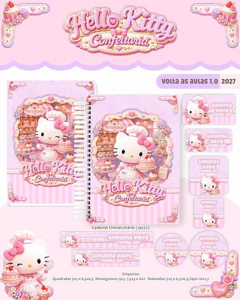 Hello Kitty Confeitaria - Volta às Aulas 2027