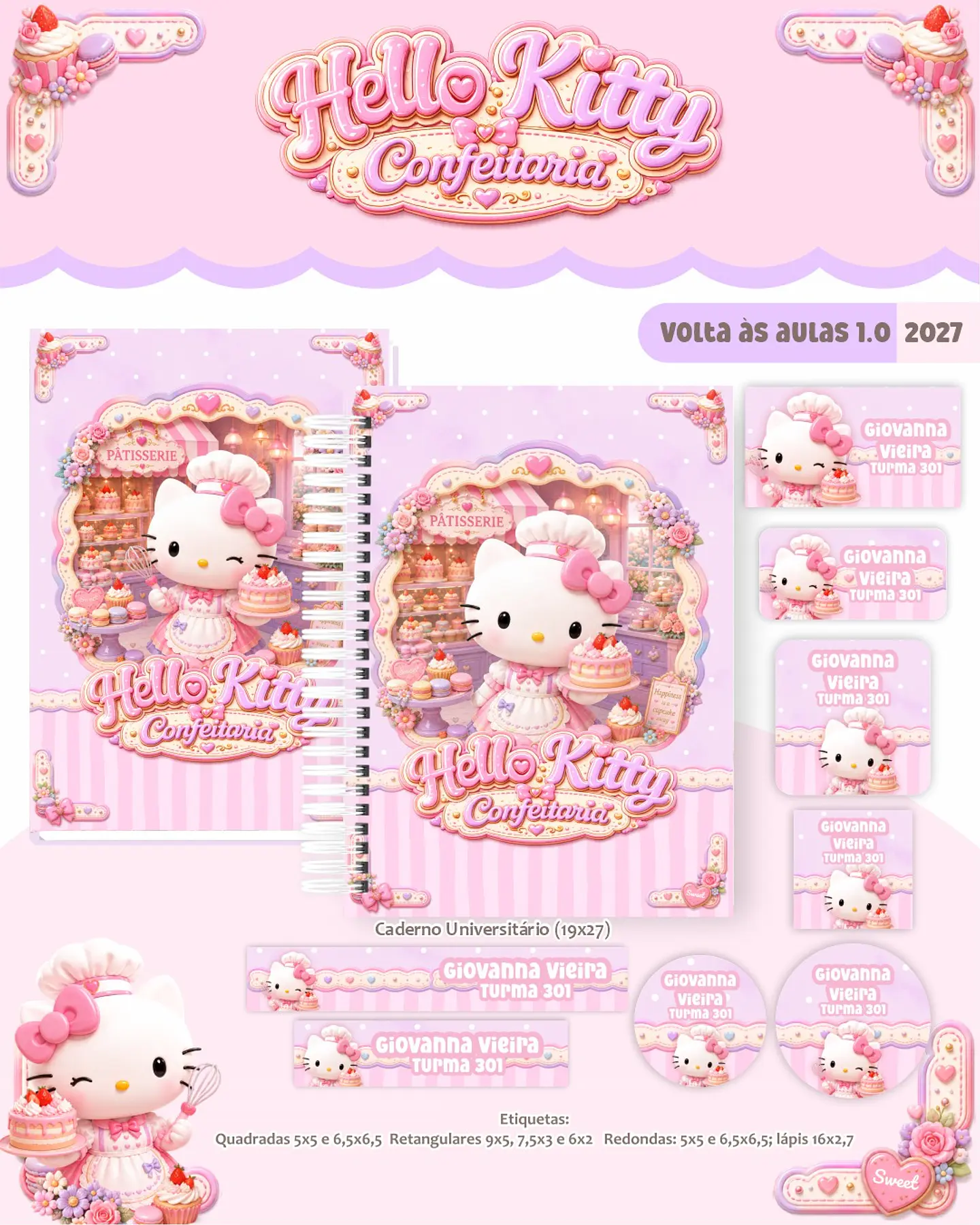 Hello Kitty Confeitaria - Volta às Aulas 2027 1