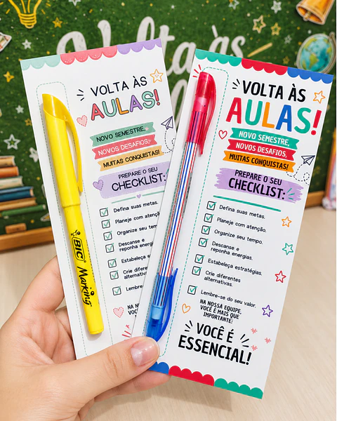 Card caneta e mimos - Professores