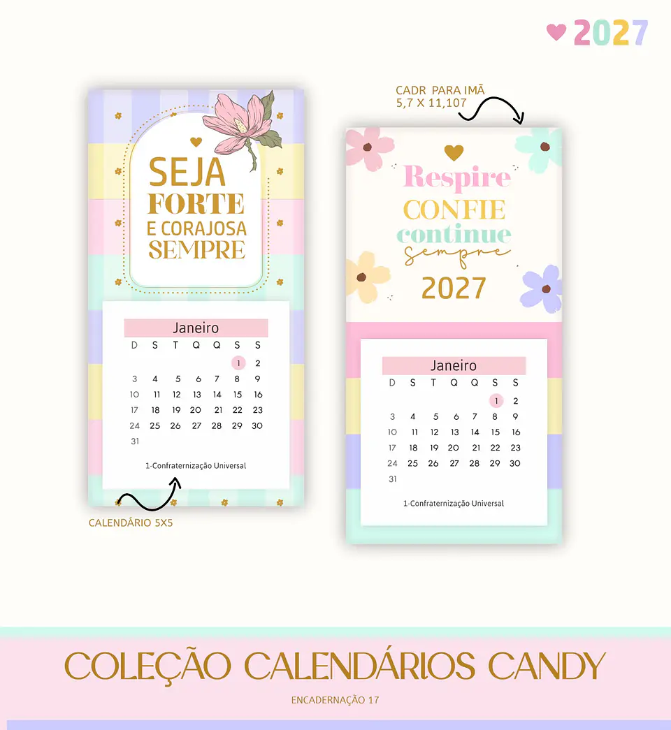 Pack de Calendários 2027 | Candy 2