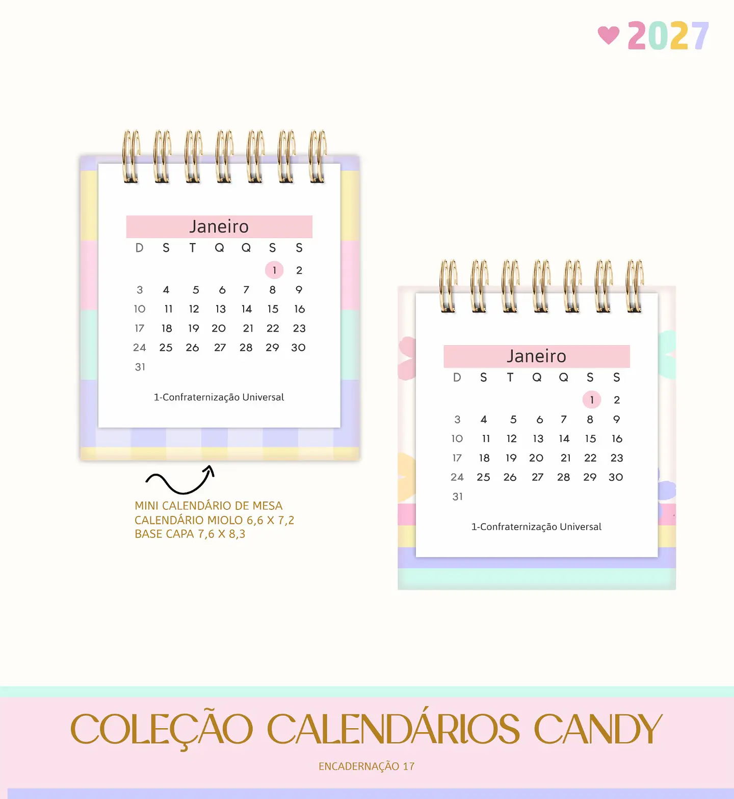 Pack de Calendários 2027 | Candy 4