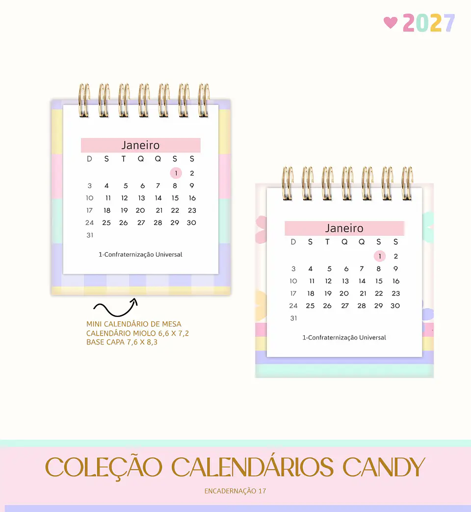 Pack de Calendários 2027 | Candy 4
