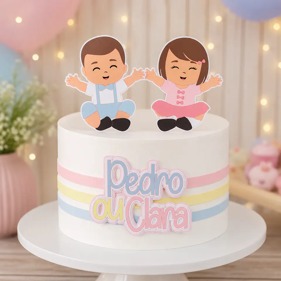 Chá Revelação - Topos de Bolo 1