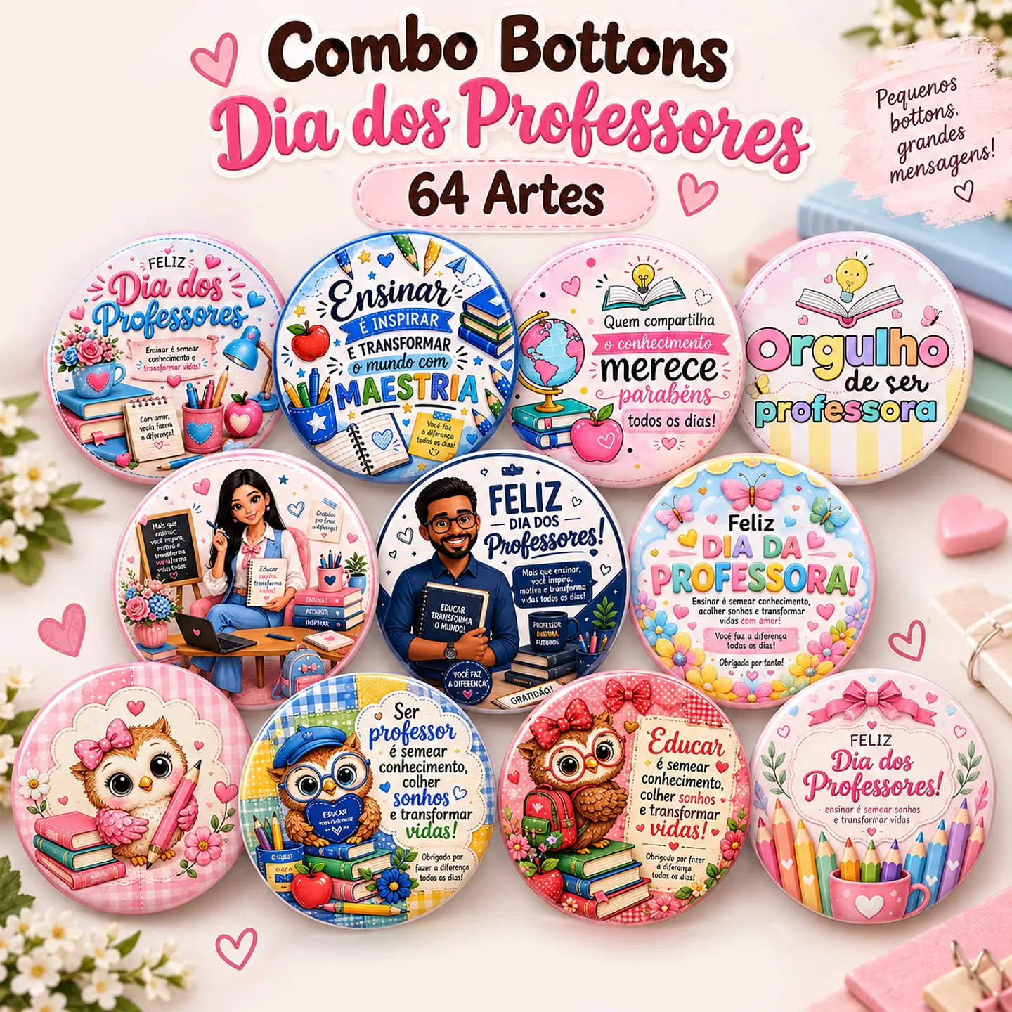 Bottons (64 Artes) - Dia dos Professores 1