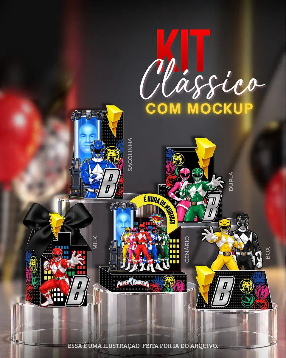 Power Rangers - Arquivo de Corte / Festa 1