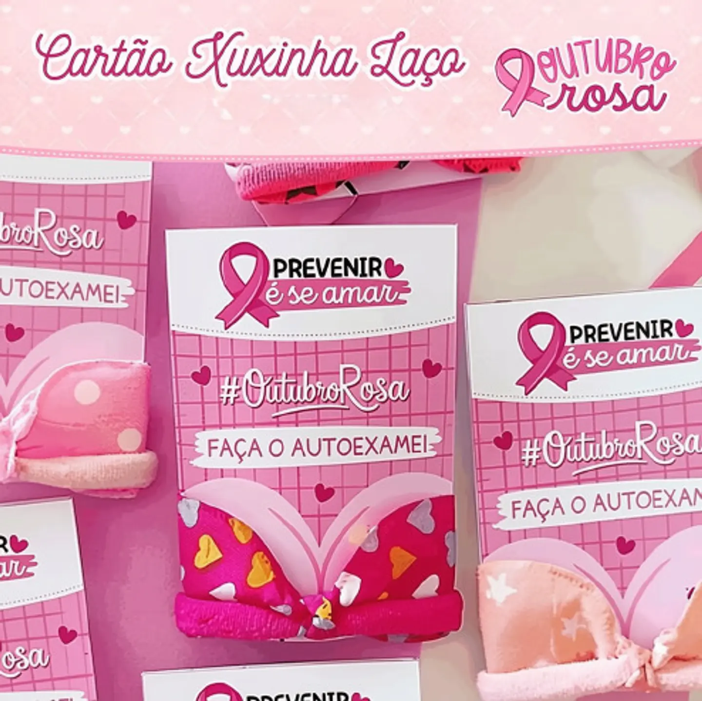 Cartão Xuxinha Laço - Outubro Rosa 1