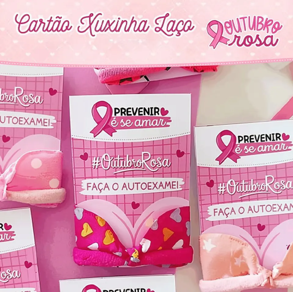 Cartão Xuxinha Laço - Outubro Rosa 1