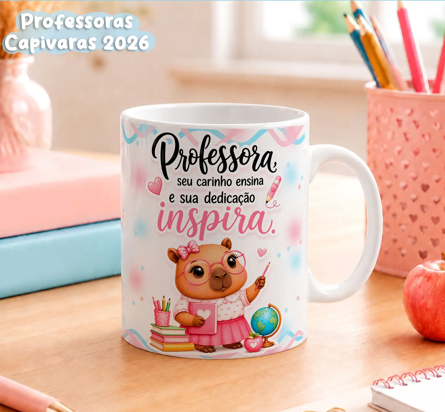 Canecas Capivara dia dos Professores - Sublimação 10