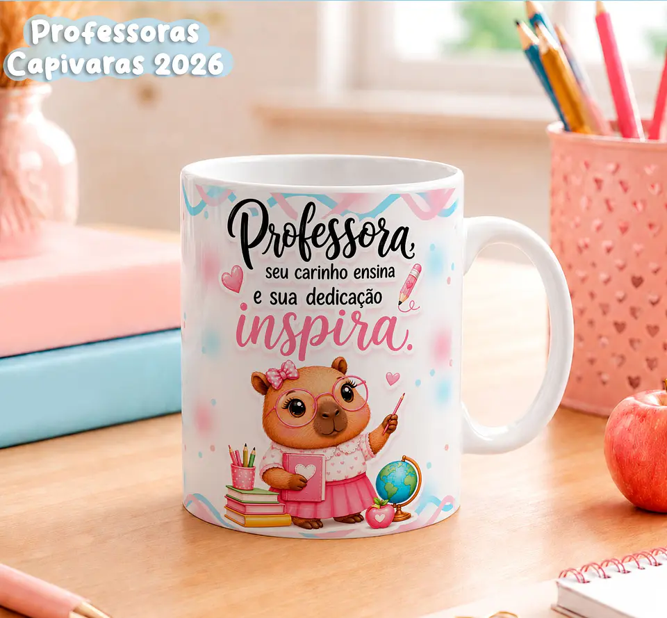 Canecas Capivara dia dos Professores - Sublimação 10