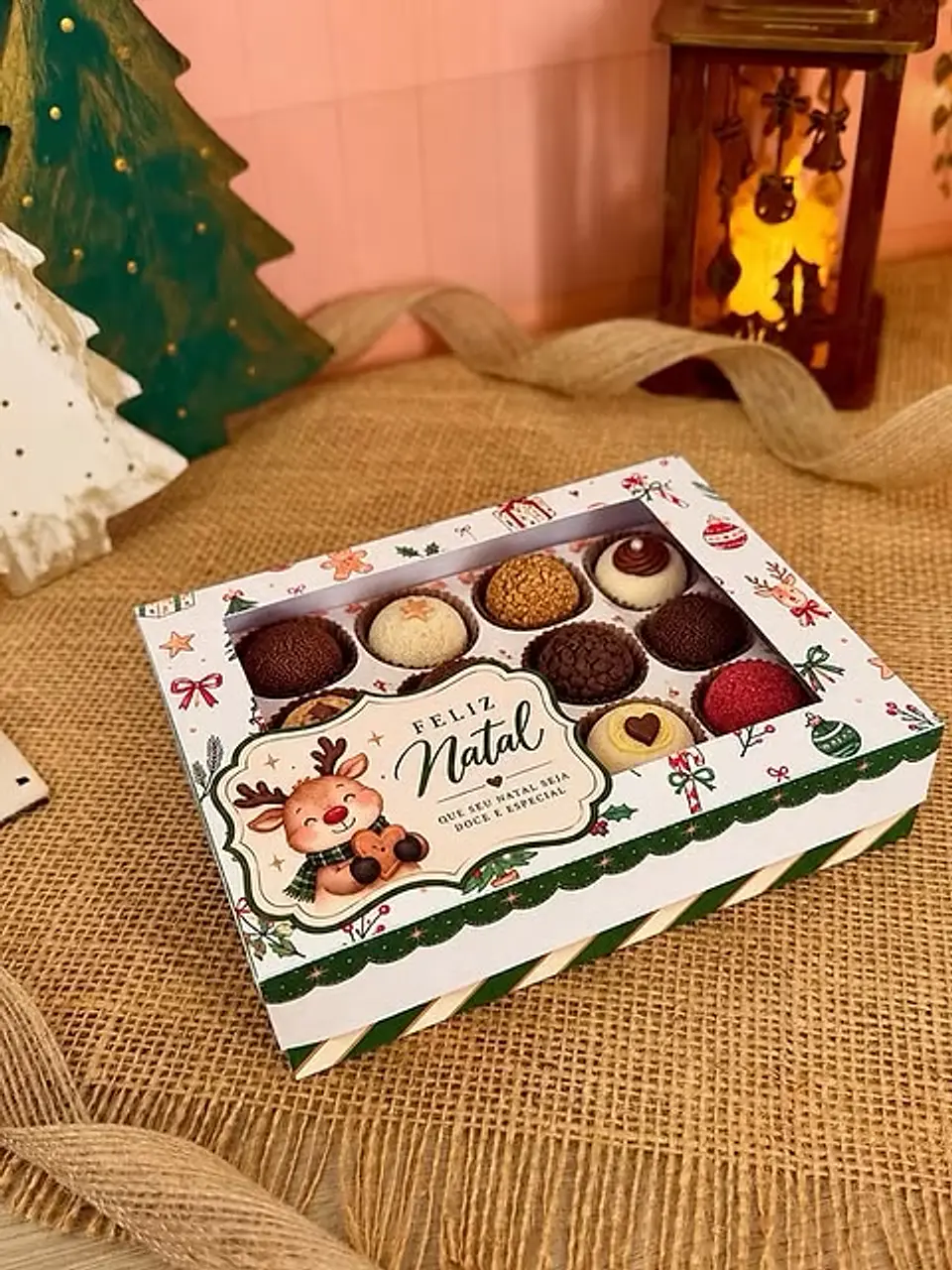 Caixa para 12 Doces - Natal 3