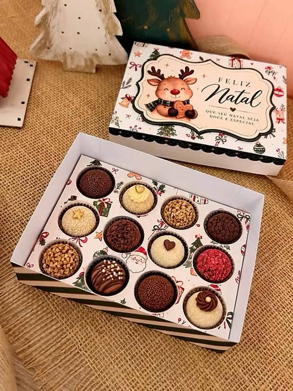 Caixa para 12 Doces - Natal 4