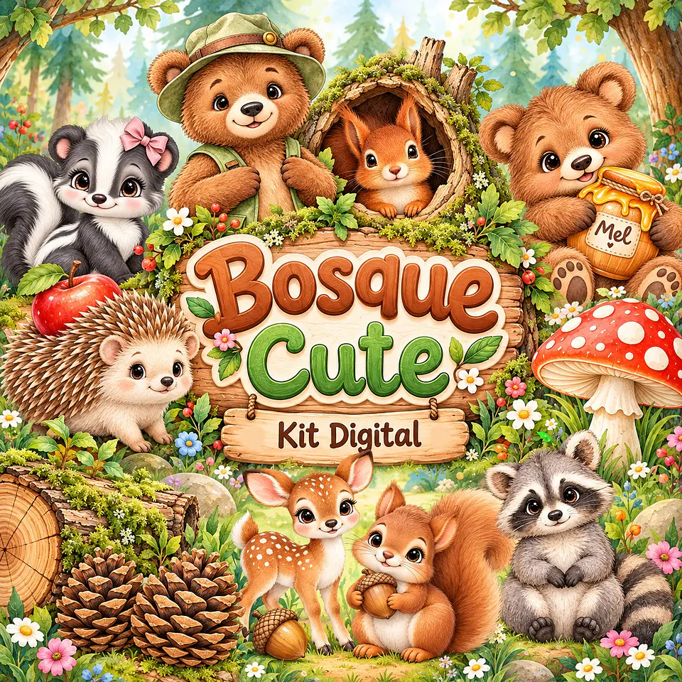 Bosque Cute - Kit Digital 1