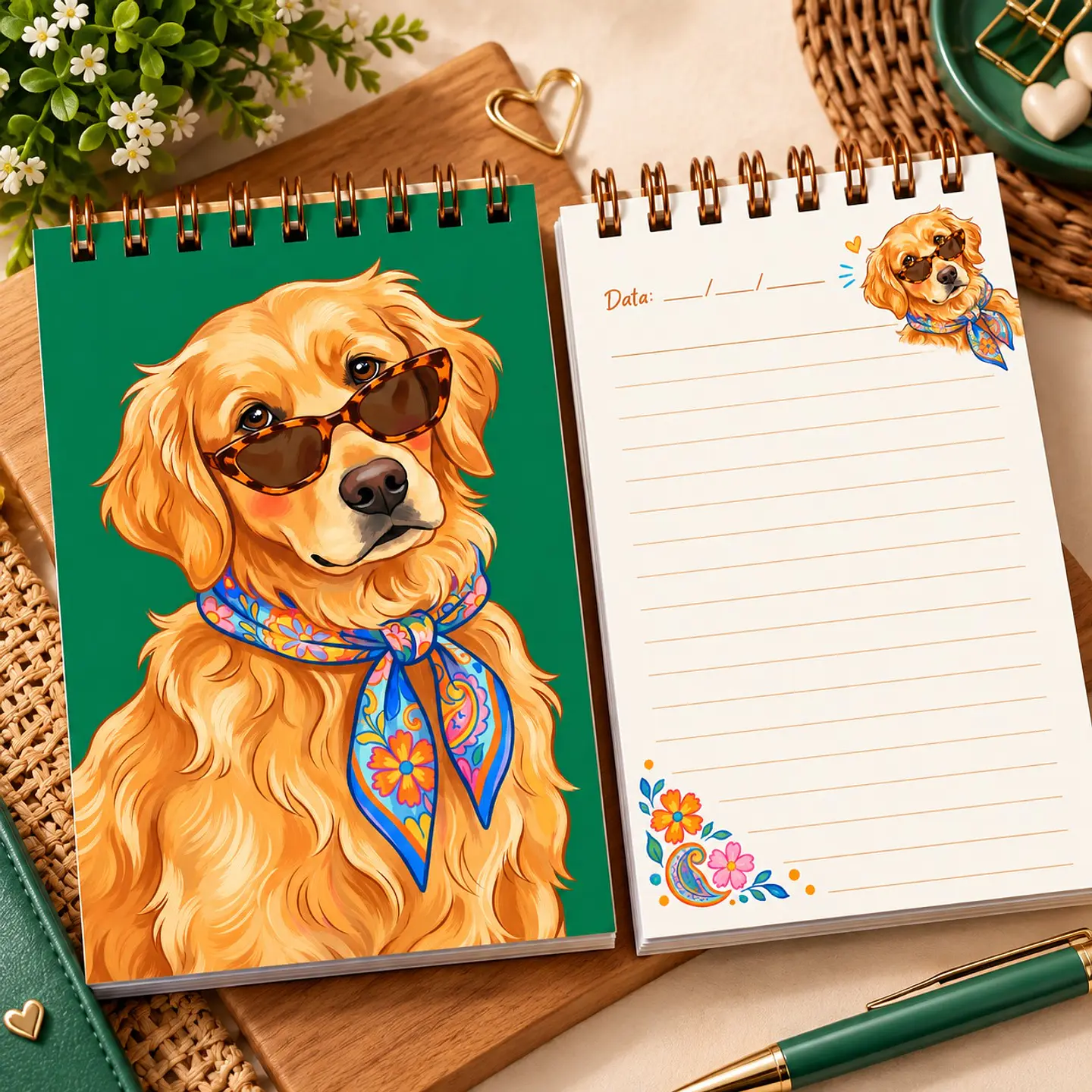 Bloquinho A6 - Golden Retriever 1