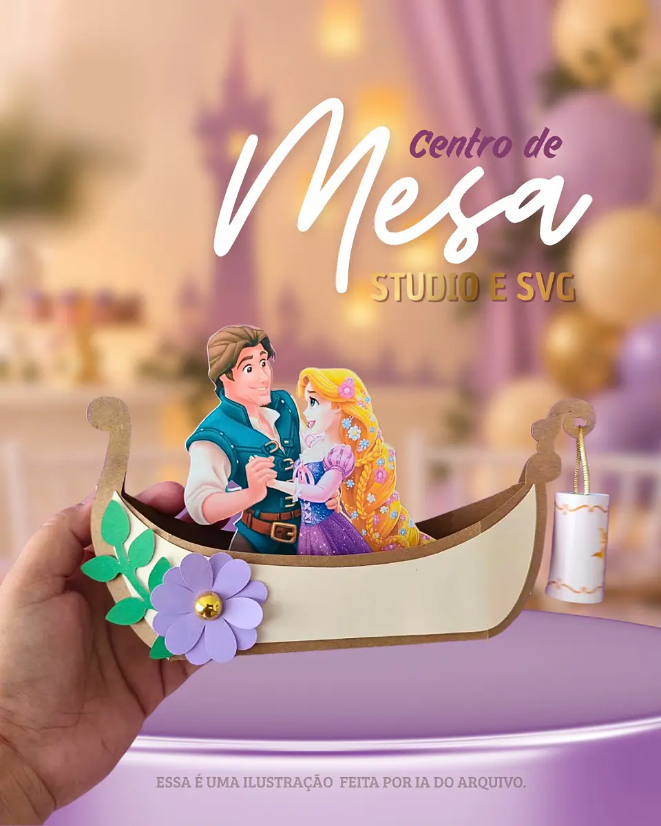 Centro de Mesa - Rapunzel 1